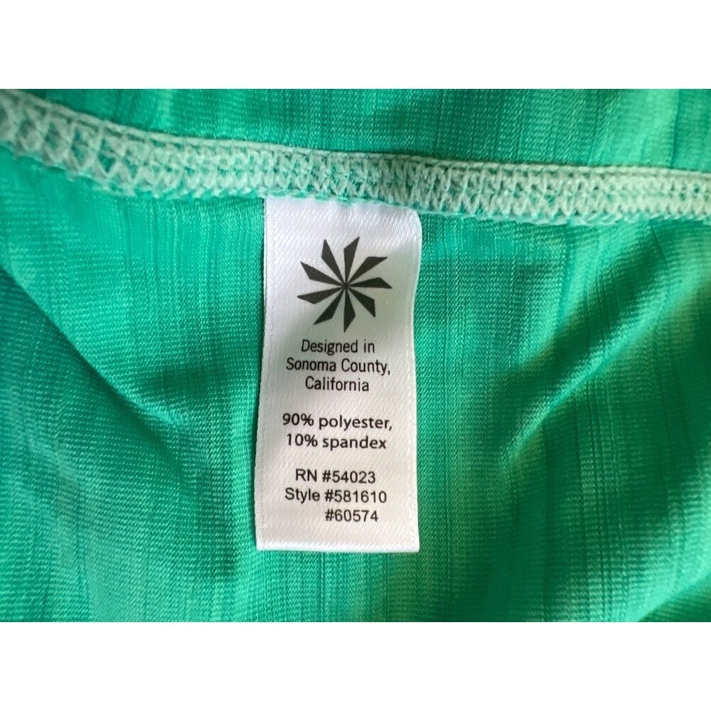Athleta XL Pullover Long Sleeve Quarter Zip Workout Top Blue/Green - Picture 5 of 8